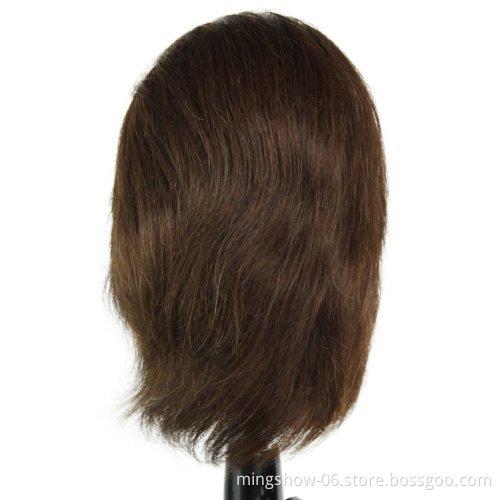 Cheap human hair salon hairdressing training head male mannequin heads with human hair for braiding